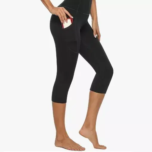Dumar Laba Lakab ah oo Leggings Yoga Dhexda Sare